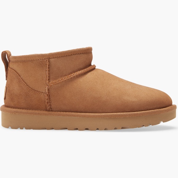 🆕UGG Ultra Mini Classic Boot Shearling Lined Chestnut Suede NIB 100% Authentic - Picture 3 of 11